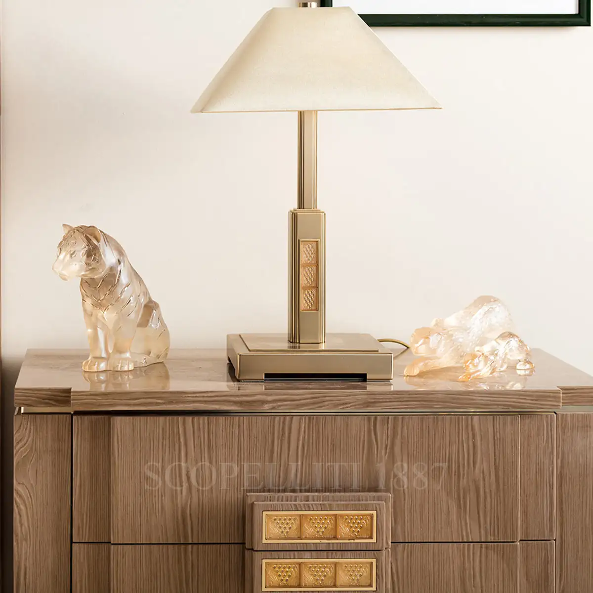 lalique sculptures gold luster