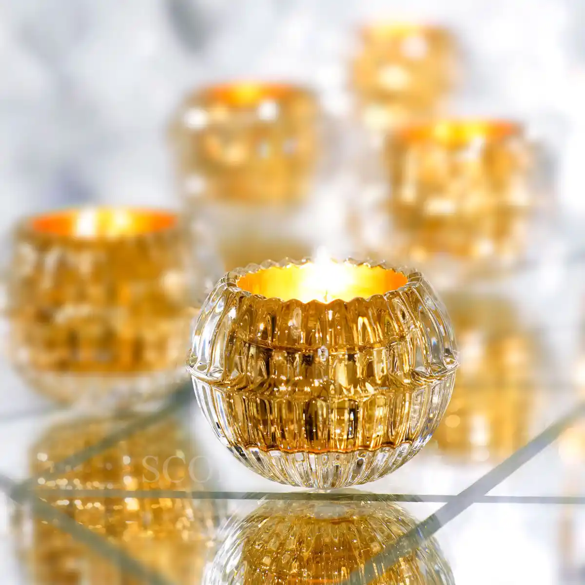 baccarat crystal gold mille nuits votive