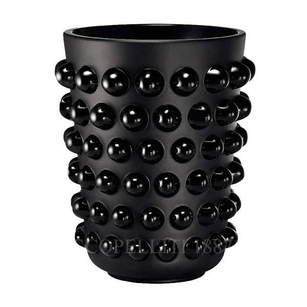 lalique mossi vase black xxl