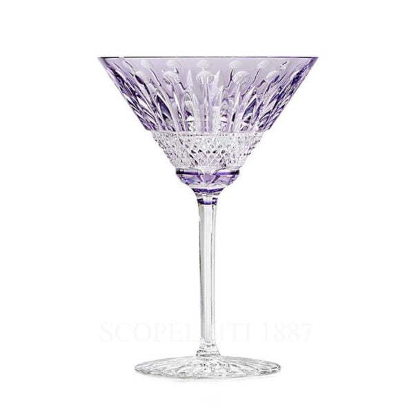 saint louis tommy cocktail glass purple