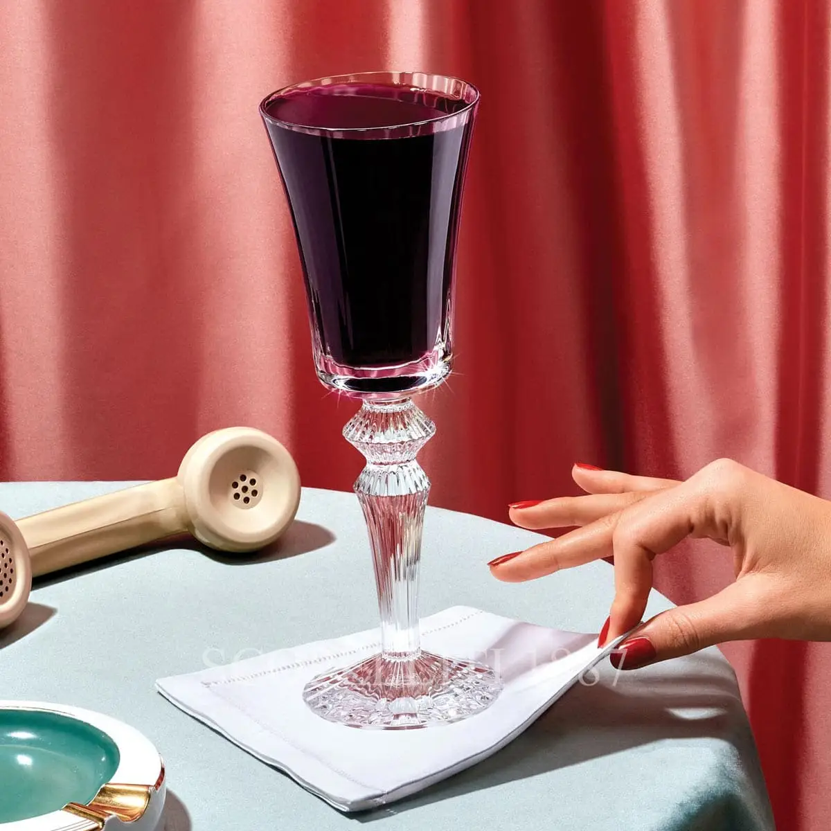 baccarat mille nuits crystal red wine glass