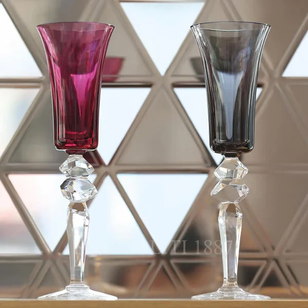 saint louis excess champagne flute amethyst