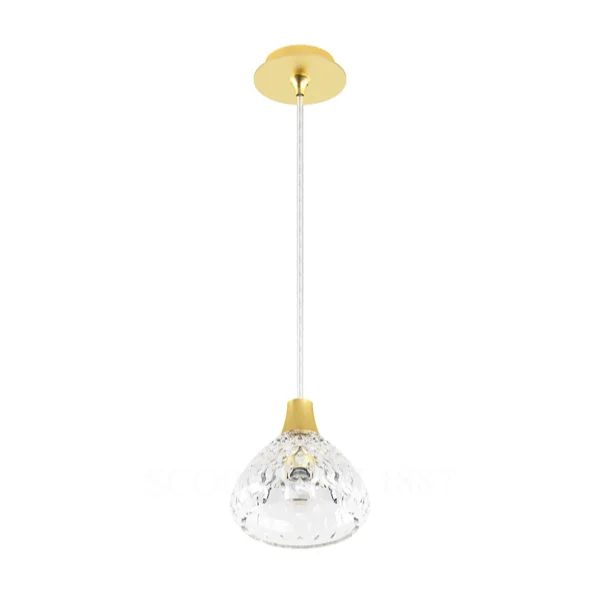 saint louis folia crystal pendant one light