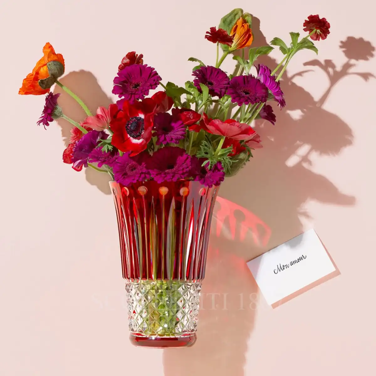 Saint Louis Tommyssimo Crystal Vase Red - Image 3