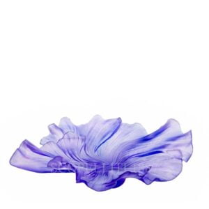 daum croisiere crystal draped bowl lilac