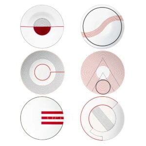 puiforcat initials set of 6 dessert plates