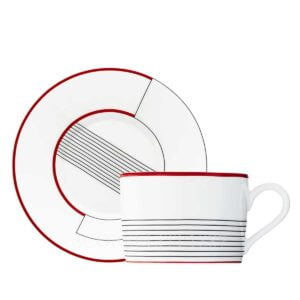 puiforcat initials tea cup and saucer medianes