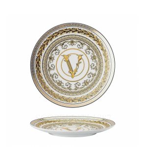 versace virtus gala white bread plate