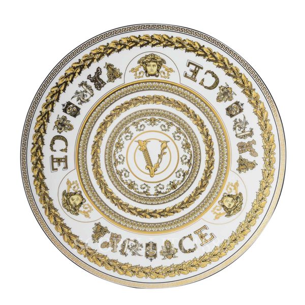 versace virtus gala white service plate 33 cm