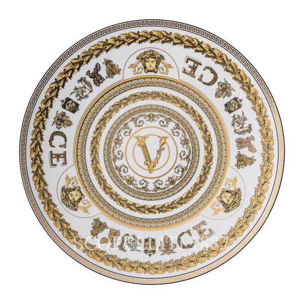 versace virtus gala white service plate 33 cm