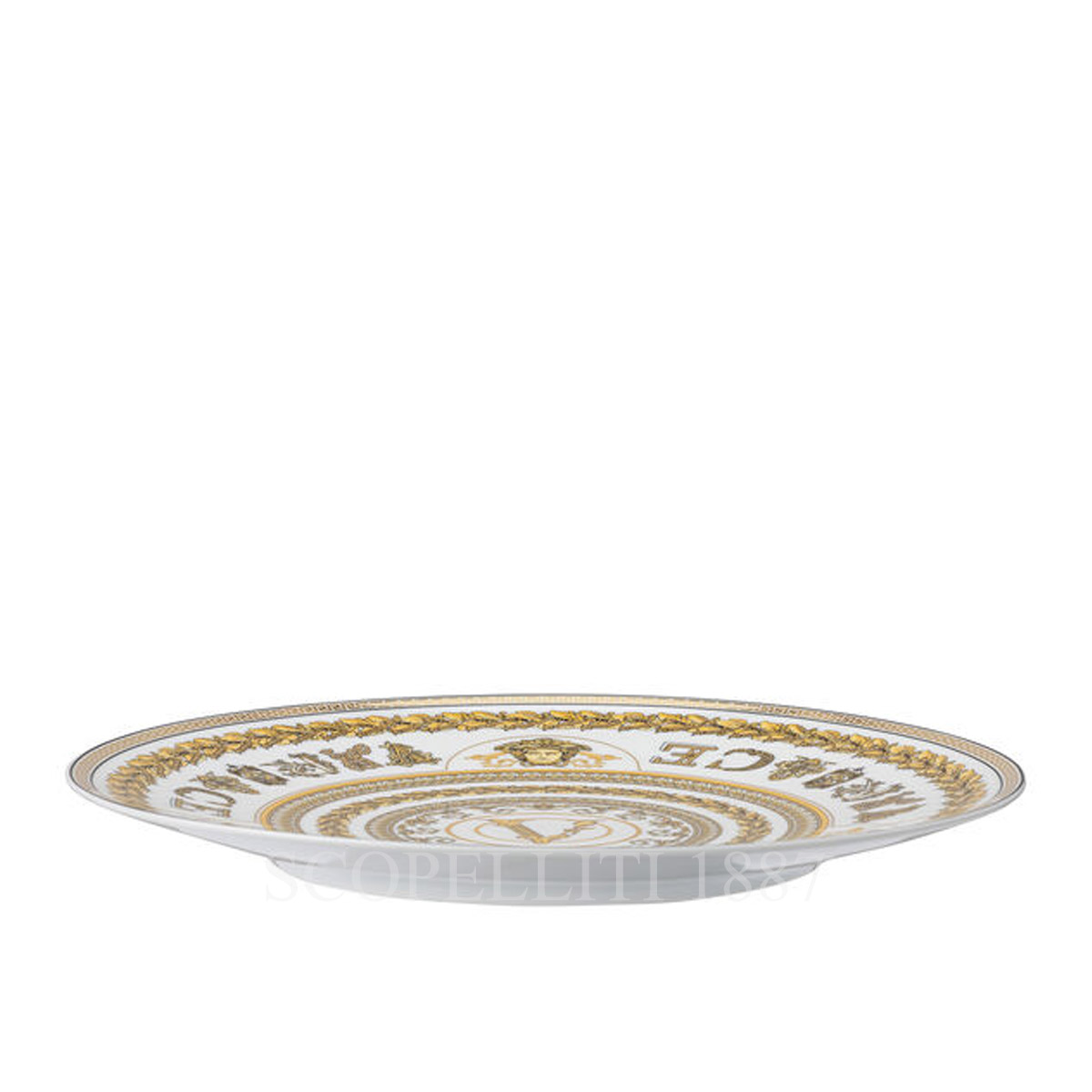 versace virtus gala white service plate 33 cm