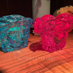 versace crystal medusa head vases