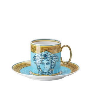 versace medusa amplified coffee cup blue coin
