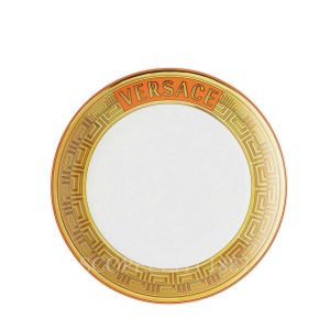 versace medusa amplified dessert plate orange