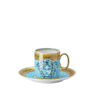 versace medusa amplified espresso cup blue coin