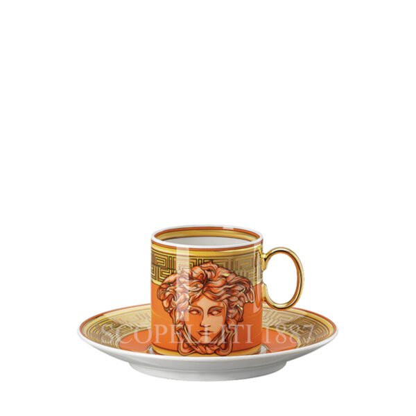 versace medusa amplified espresso cup orange coin