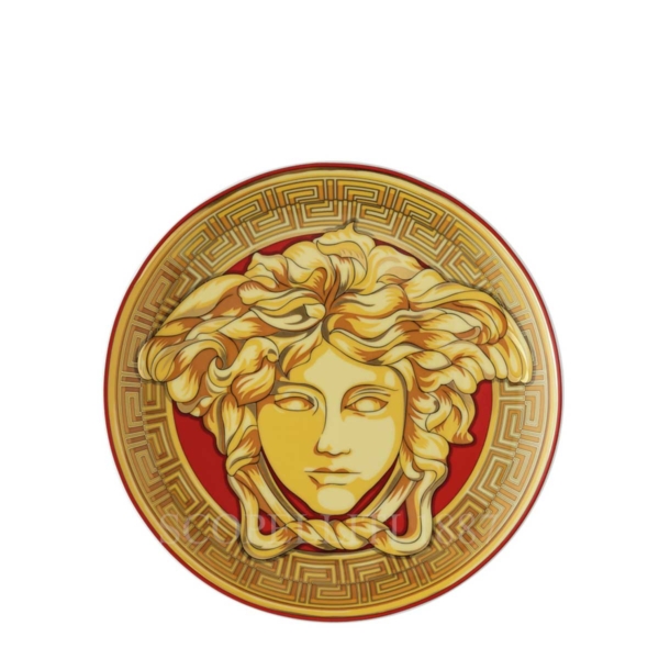 versace medusa amplified golden coin plate 17 cm