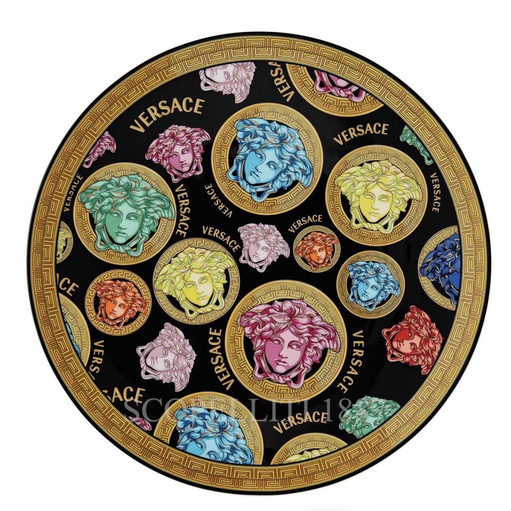 versace medusa amlified multicolor service plate