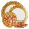 New Versace Medusa Amplified Orange Coin 5 Piece place Setting