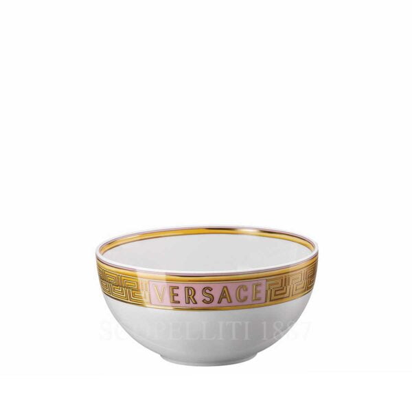 versace medusa amplified soup bowl pink coin