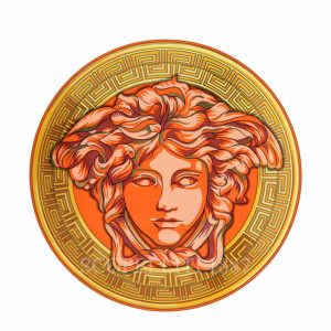 versace medusa amplified presentation plate 33 cm orange