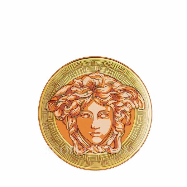 versace bread plate medusa amplified orange coin