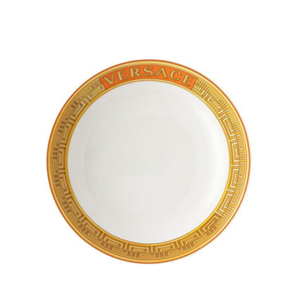 versace soup plate medusa amplified orange coin