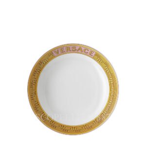 versace medusa amplified soup plate pink coin