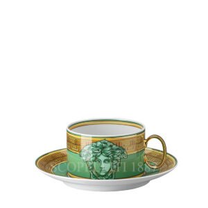 versace medusa amplified tea cup green coin