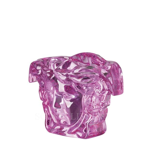 versace vase medusa grande crystal pink 19 cm