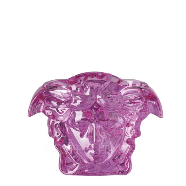 versace vase medusa grande crystal pink 19 cm