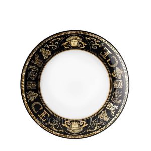 versace virtus gala black dessert plate