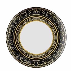 versace virtus gala black dinner plate