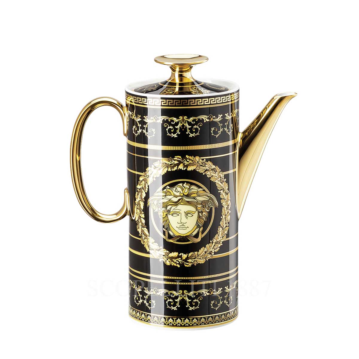 versace virtus gala black coffee pot