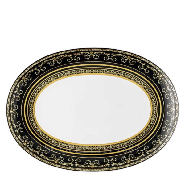 versace virtus gala black tart platter 38 cm