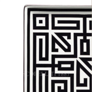 ginori labirinto black square plate 30 cm