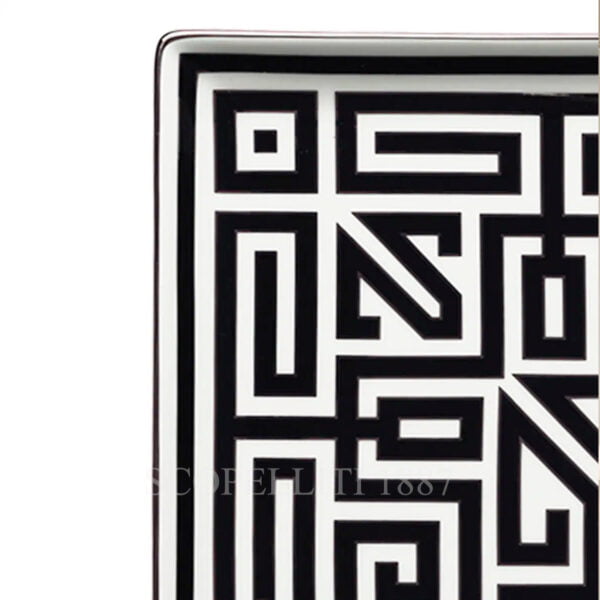 ginori labirinto black square plate 30 cm