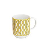 soleil d’hermès limoges porcelain mug n.1 with yellow and black soleil design
