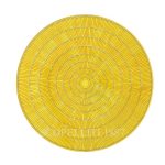soleil d’hermès limoges porcelain presentation plate with radiant yellow sun motif