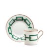 Ginori 1735 Coffee Cup and Saucer Catene Green