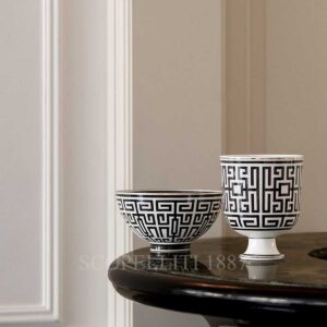 richard ginori labirinto black vase cachepot and bowl