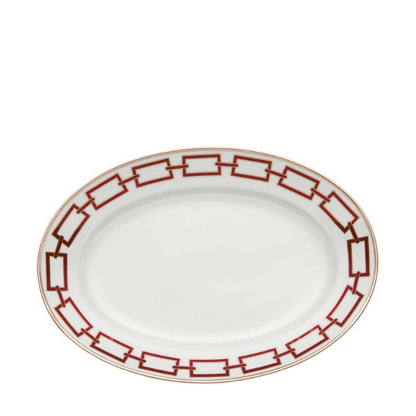 richard ginori oval platter medium catene red