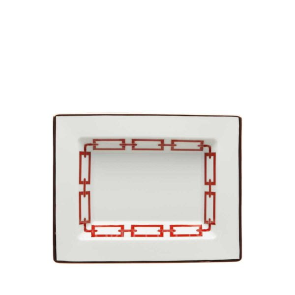 richard ginori rectangular tray small catene red