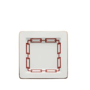 richard ginori square tray 18 cm catene red