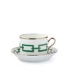 Ginori 1735 Tea Cup and Saucer Catene Green