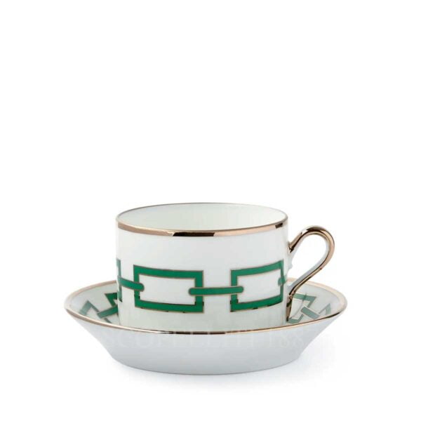 richard ginori tea cup and saucer catene green