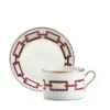 Ginori 1735 Tea Cup and Saucer Catene Red