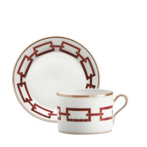 richard ginori tea cup and saucer catene red