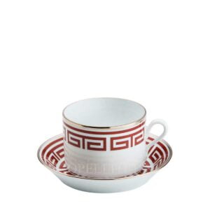 richard ginori tea cup and saucer labirinto red