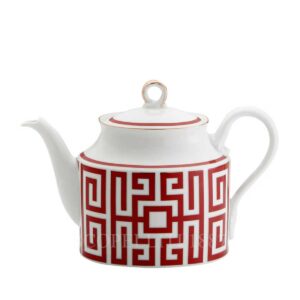 richard ginori teapot labirinto red